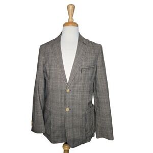 Tommy Bahama Mens Plaid Cotton Blazer Resort Sport Coat Glen Check Lightweight S